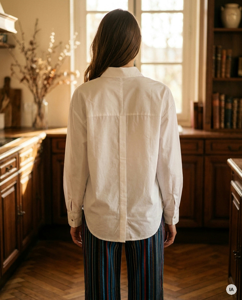 CHEMISE CALLY WHITE - LAUREPLUSMAX Top — Image générée par IA