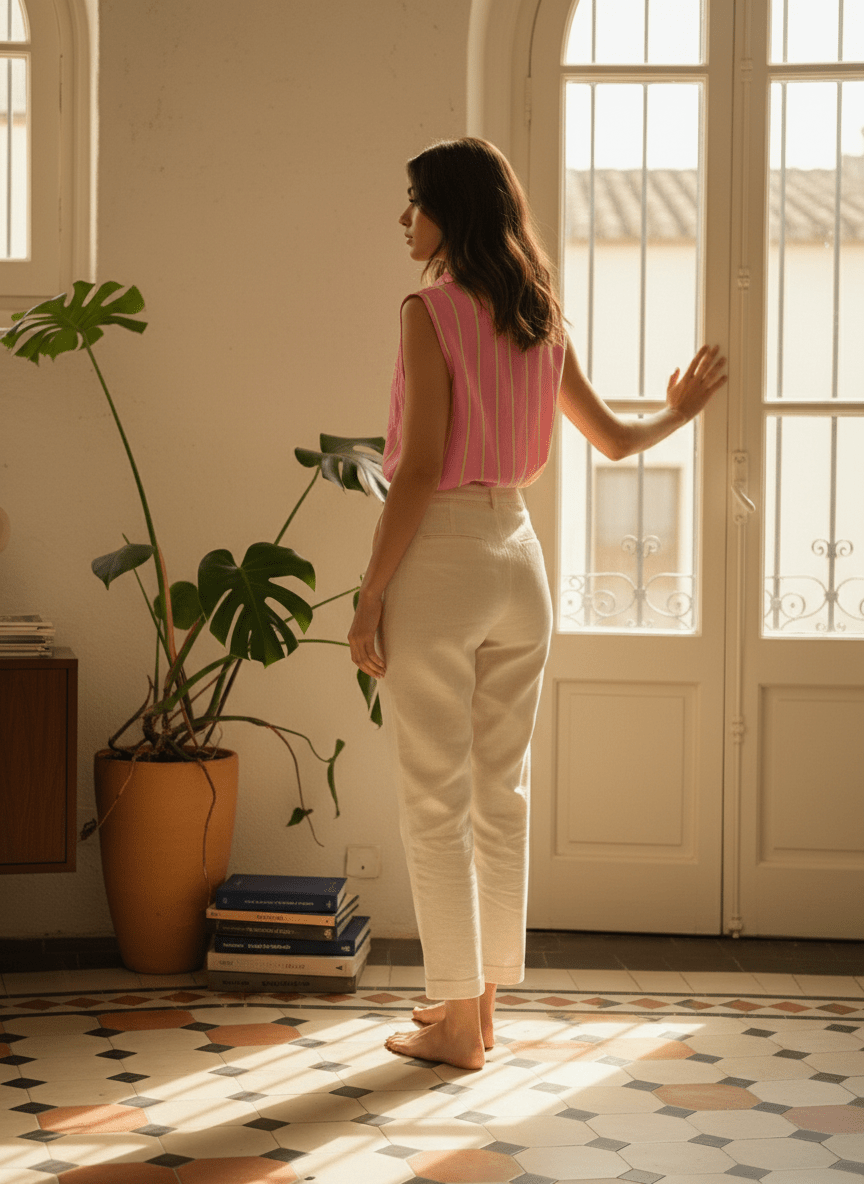 Chemise CLIPPER ROSE RAYURES FLUO - LAUREPLUSMAX Chemise