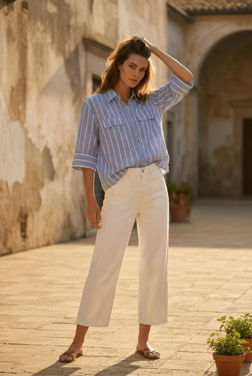 Chemise Cora BLEU - YCOO Top