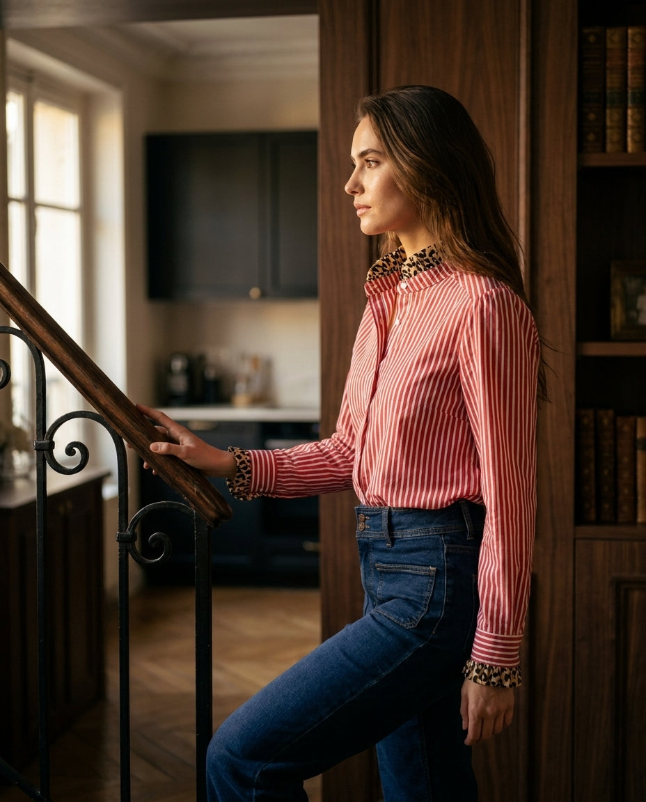 CHEMISE GASPARD ROUGE - YCOO Top