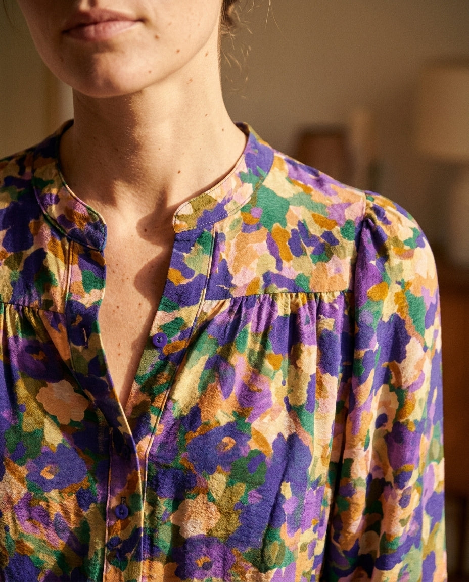 CHEMISE LOUISE VIOLET - RUE DES ABBESSES Top