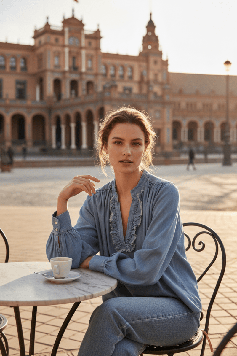 Chemise Paloma DENIM CLAIR - W STUDIO Top