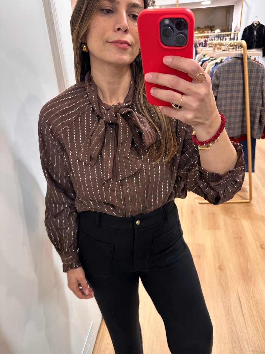Chemise Sonia CHOCOLAT - ATELIER EVENE Top
