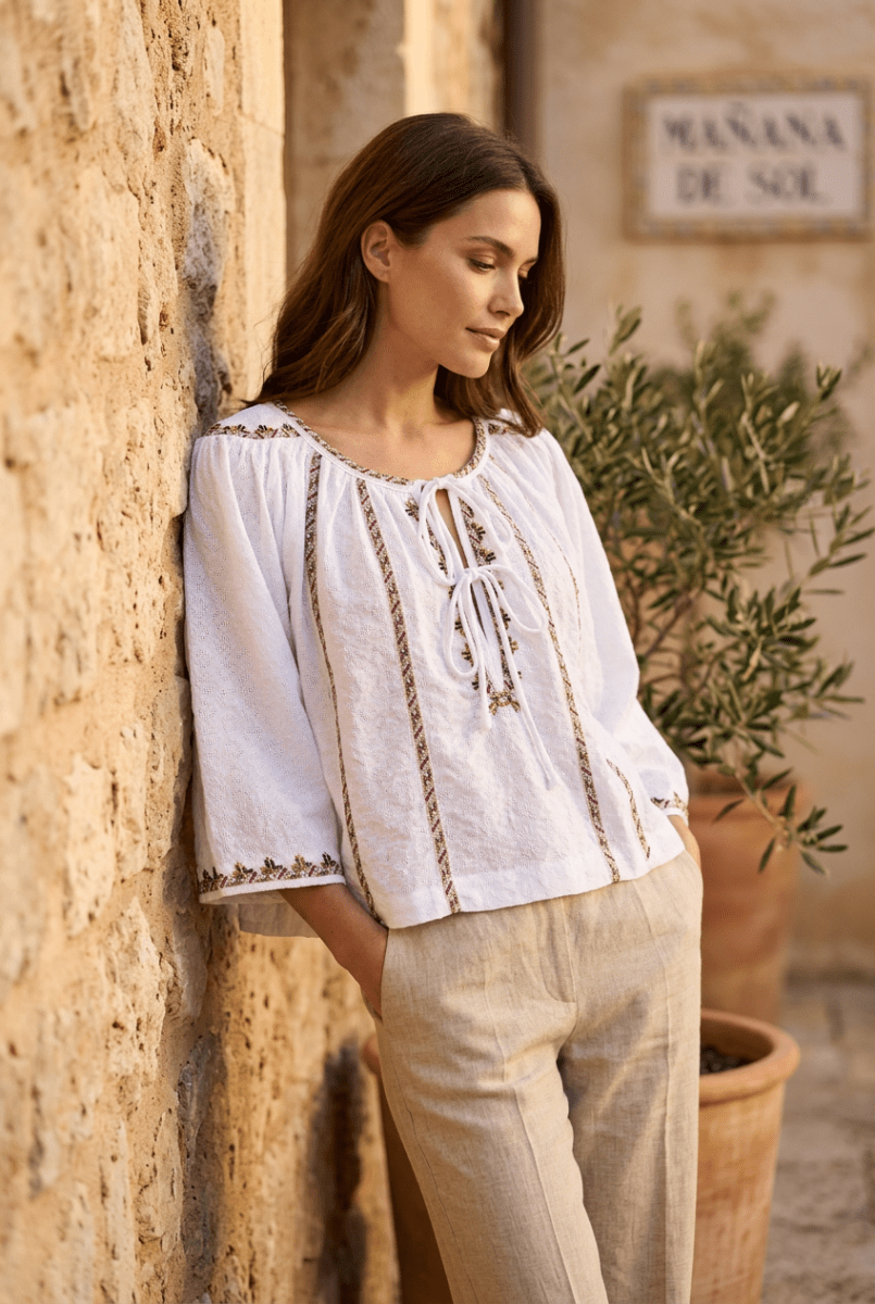 CHEMISIER COLLINE Blanc - RUE MAZARINE TOP