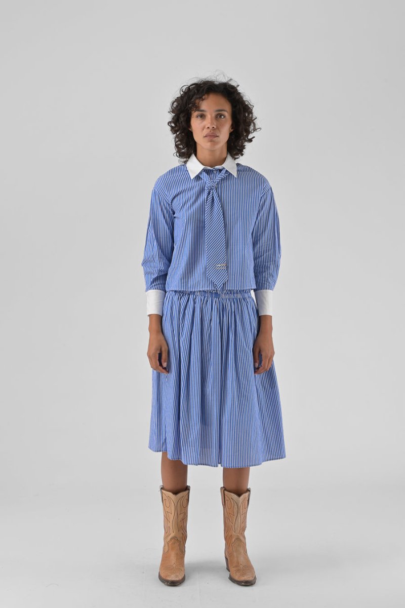 CHEMISIER HANNAEL RAYURES BLEUES - ORFEO TOP