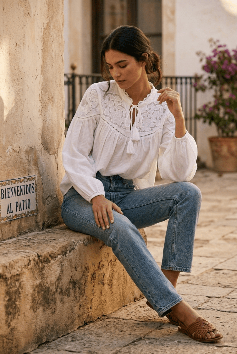 CHEMISIER IDYLLE Blanc - RUE MAZARINE TOP