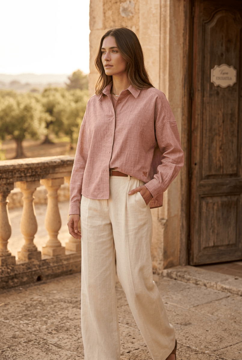 CHEMISIER JUNIE BLUSH - RUE MAZARINE TOP