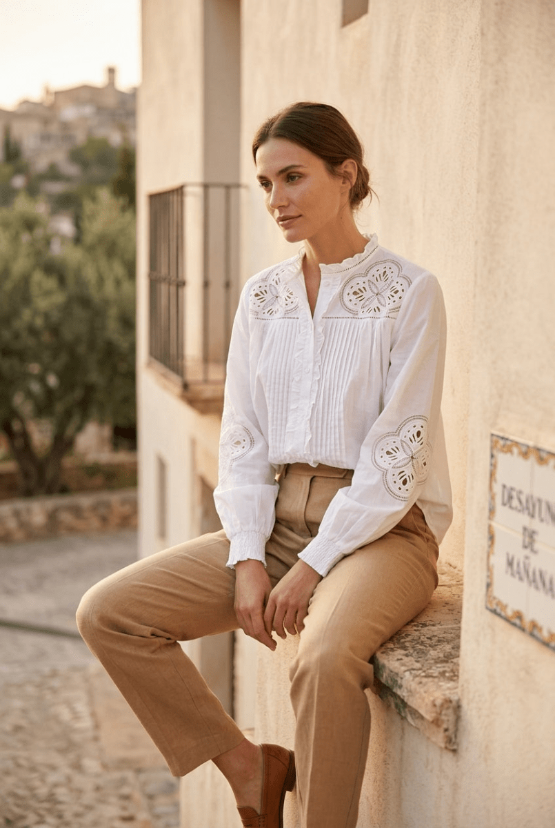 CHEMISIER SWANN Blanc - RUE MAZARINE TOP