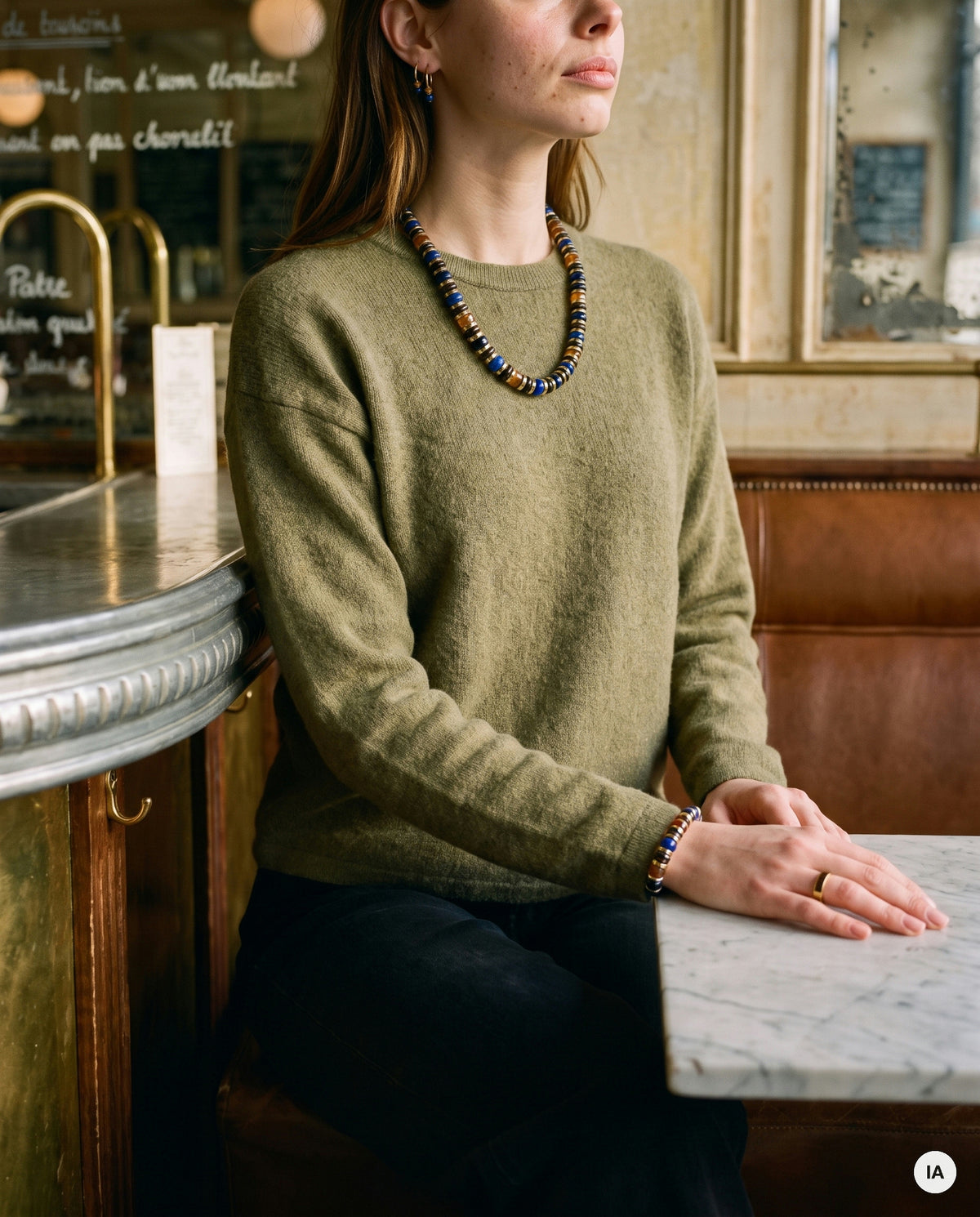 COLLIER BONAN BLEU - MILË MILA Collier — Image générée par IA