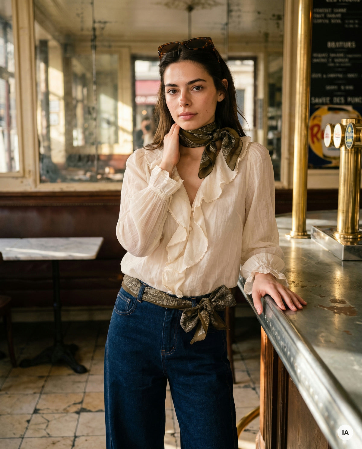 FOULARD ALAYA GRIS - LA PETITE ETOILE Ceinture — Image générée par IA