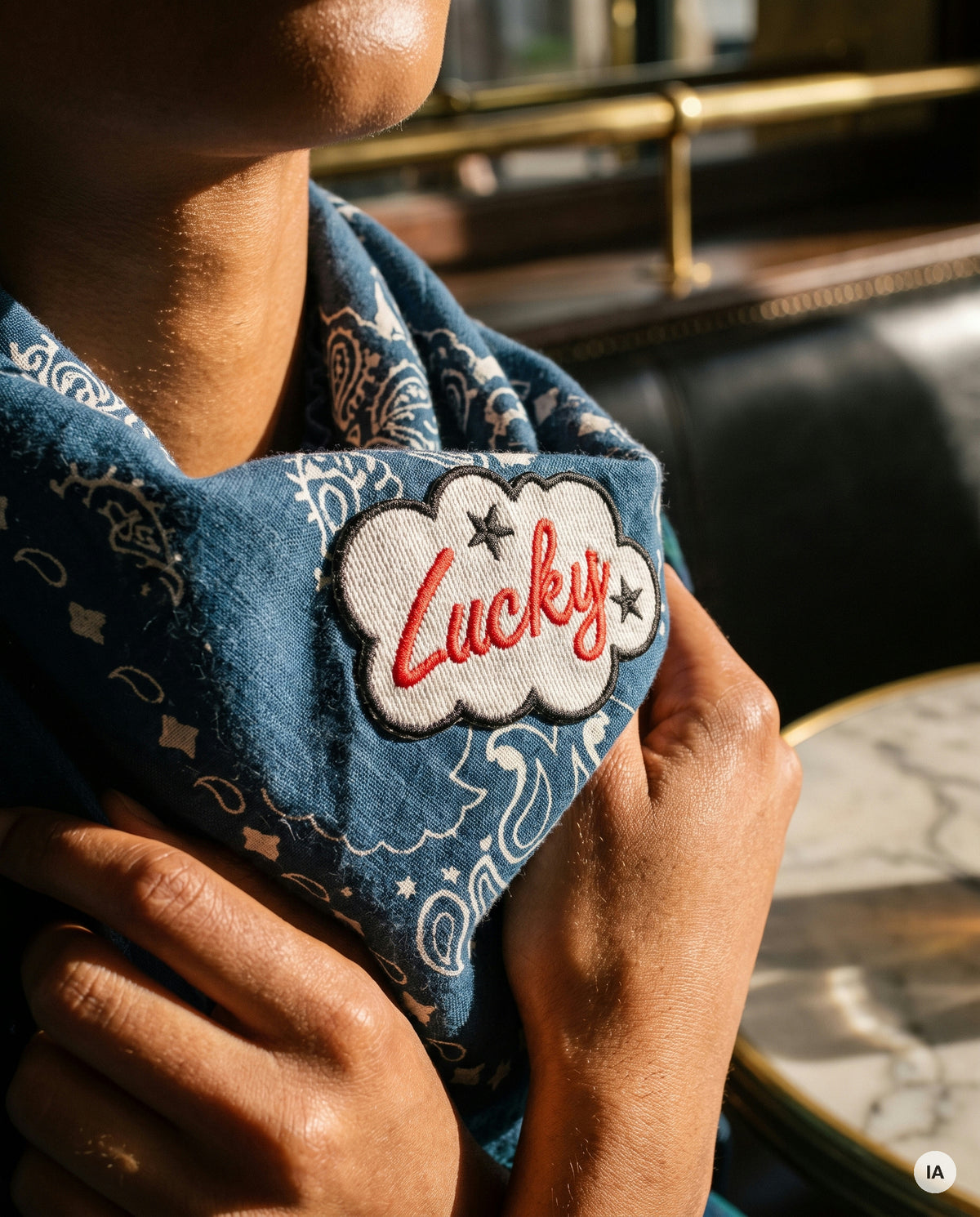 FOULARD LUCKY UNI-GREEN FLAG - ADORE Echarpe — Image générée par IA