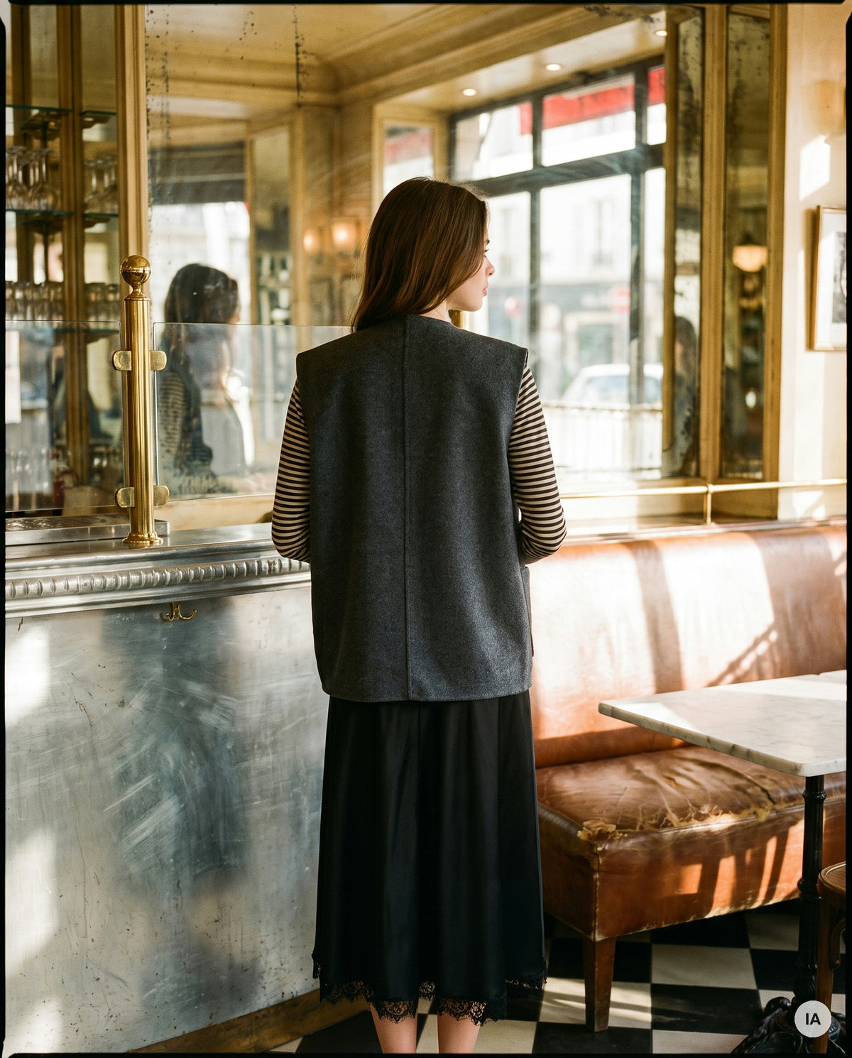 GILET BETY GRIS - OPULLENCE Gilet — Image générée par IA