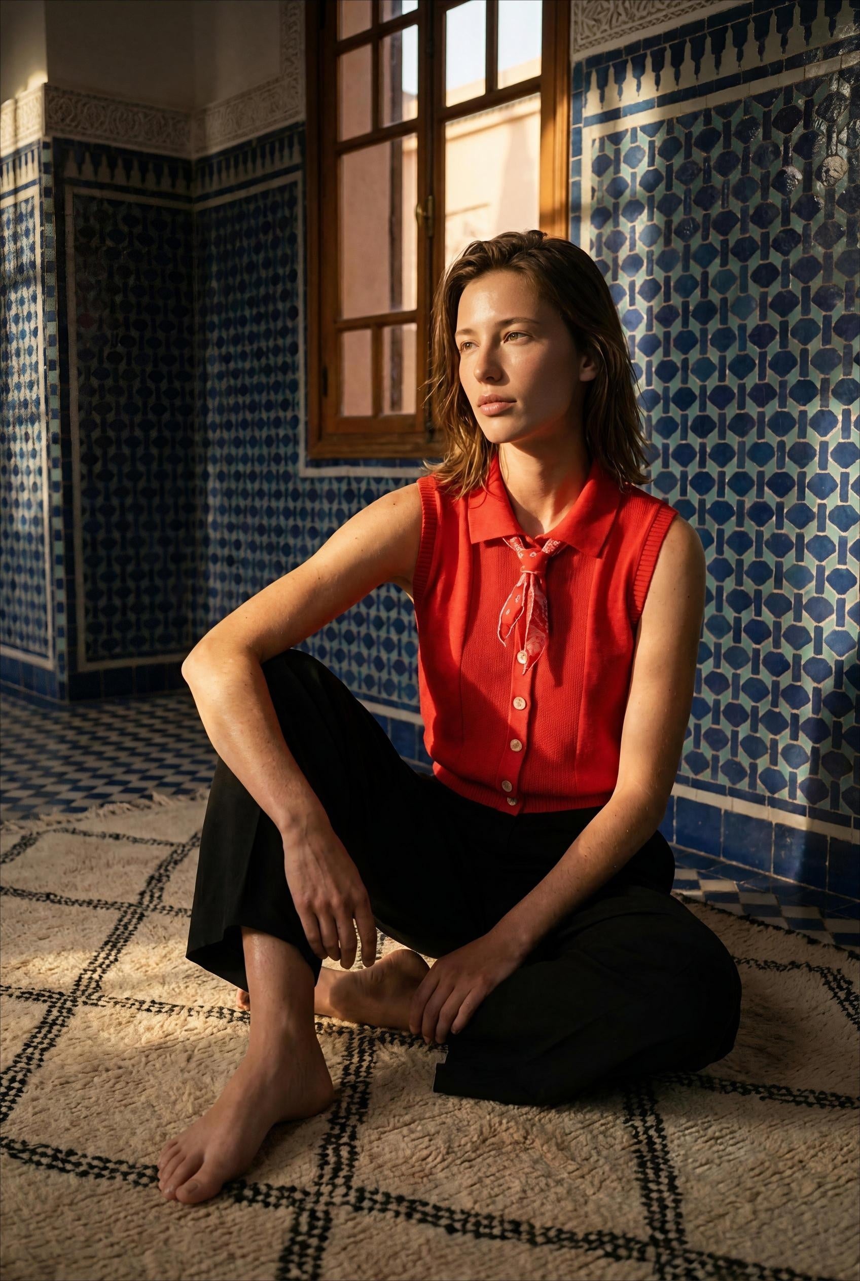 GILET DAVIS ROUGE - ORFEO T-SHIRT