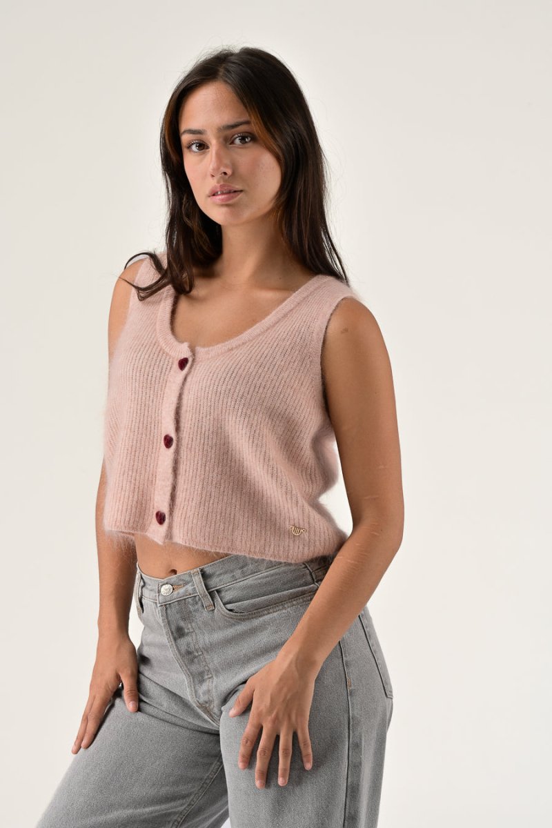 GILET ORIANE ROSE - ORFEO GILET