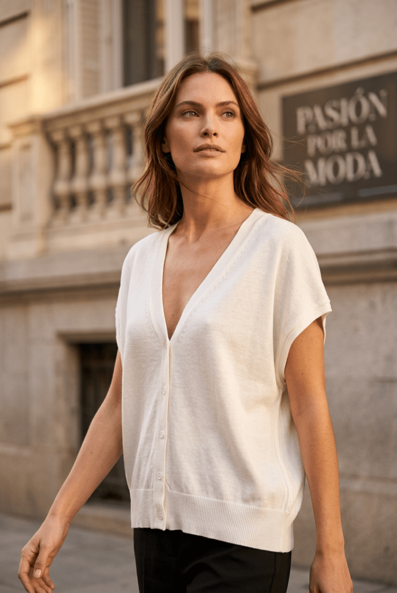 GILET YOUTH ECRU - RUE MAZARINE GILET