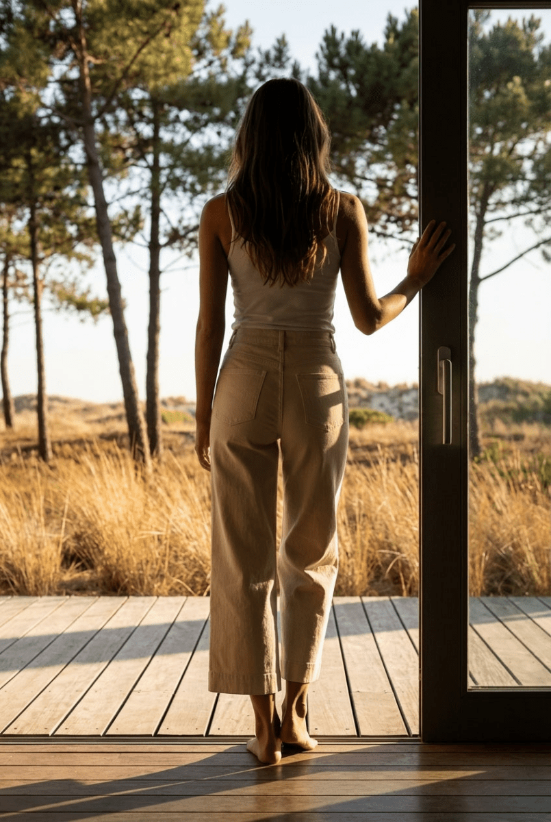 Jean Cropped Wide - Windy BEIGE NATUREL - ORAIJE Pantalon
