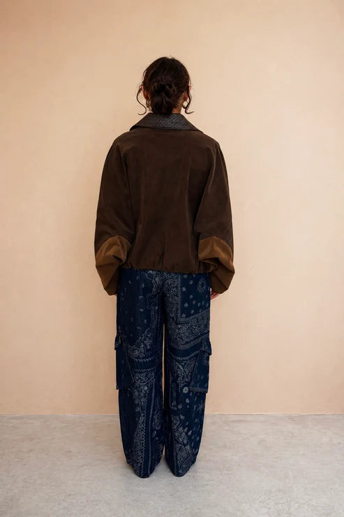 Blouson effet cuir & suédé Leandro