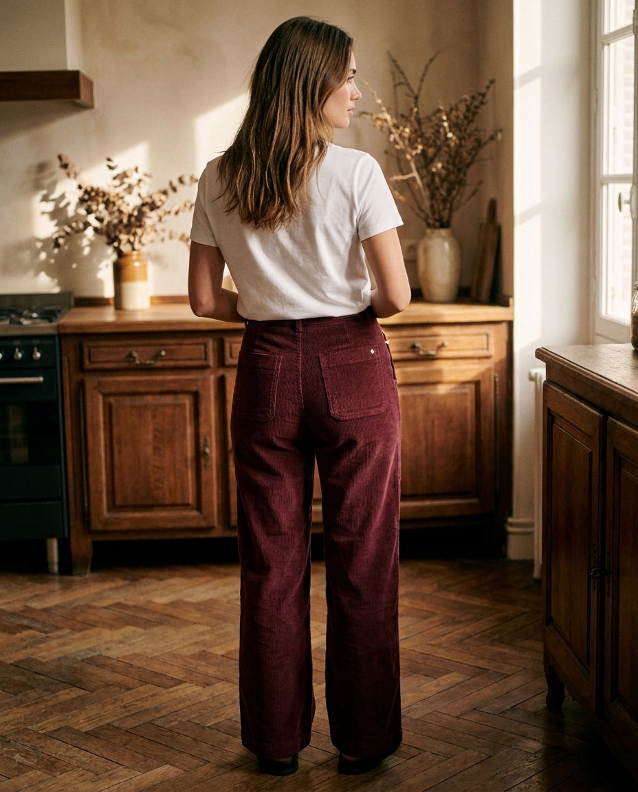 PANTALON ATLANTY BORDEAUX - LA PETITE ETOILE PANTALON