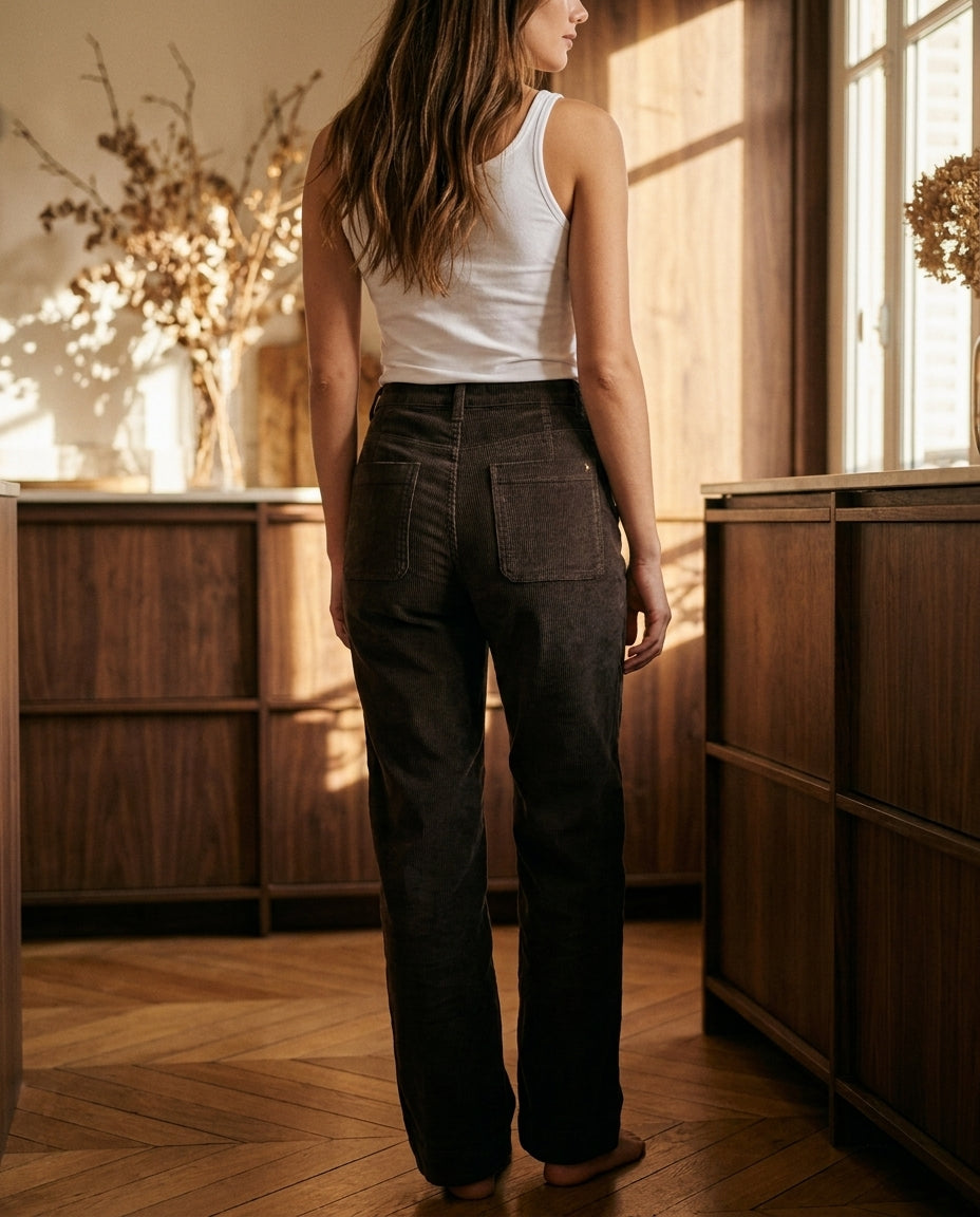 PANTALON ATLANTY MARRON - LA PETITE ETOILE PANTALON