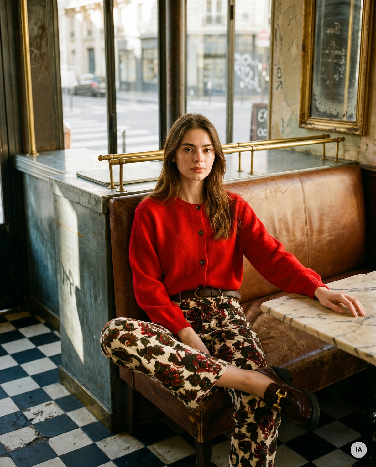 PANTALON CANELLE FLEUR DE TRIESTE - ORFEO Pantalon — Image générée par IA