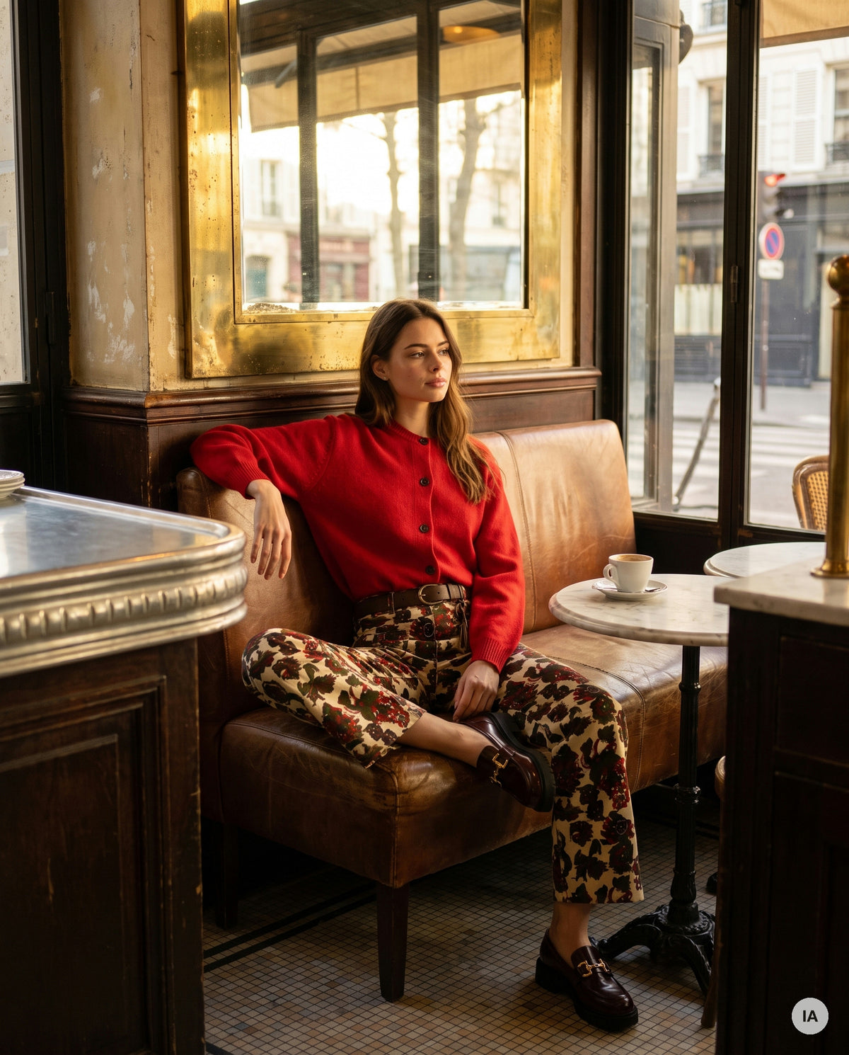 PANTALON CANELLE FLEUR DE TRIESTE - ORFEO Pantalon — Image générée par IA