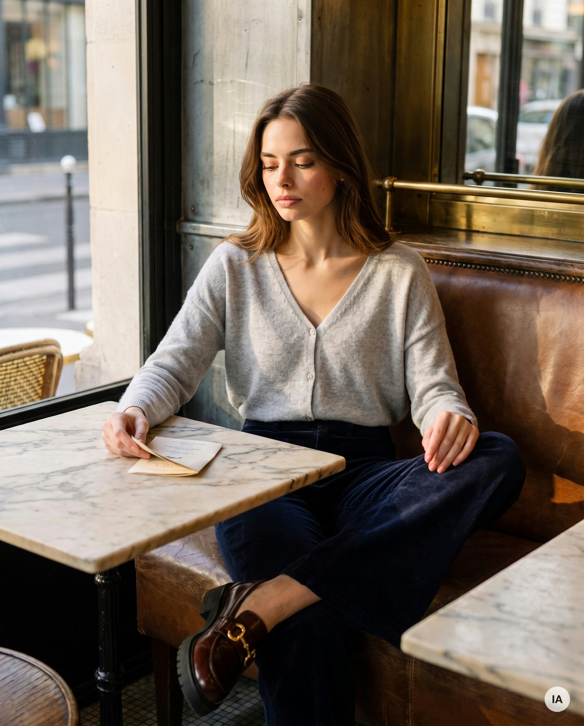 PANTALON CANELLE NAVY - ORFEO Pantalon — Image générée par IA