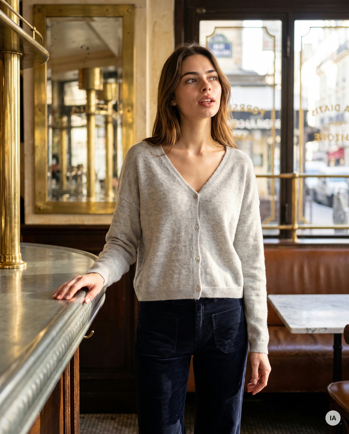 PANTALON CANELLE NAVY - ORFEO Pantalon — Image générée par IA