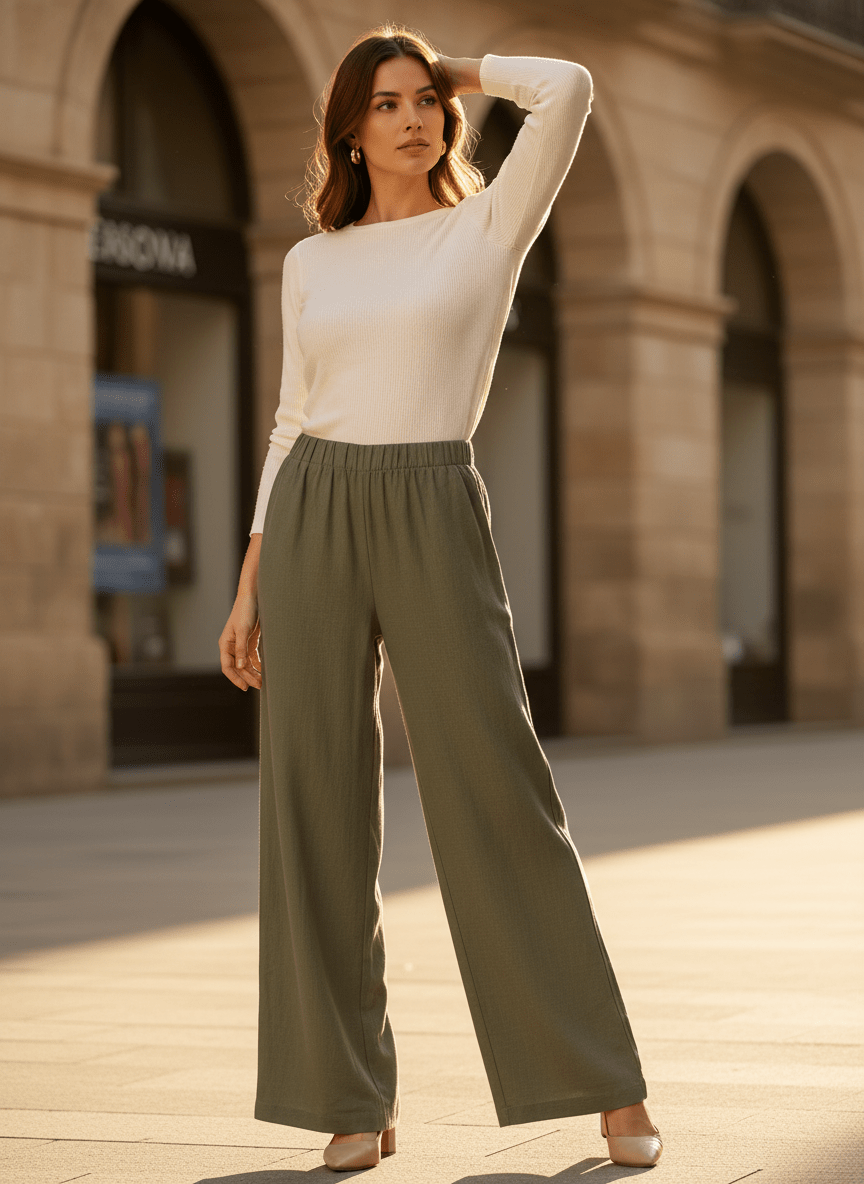 PANTALON COLA OLIVE - RUE MAZARINE Pantalon