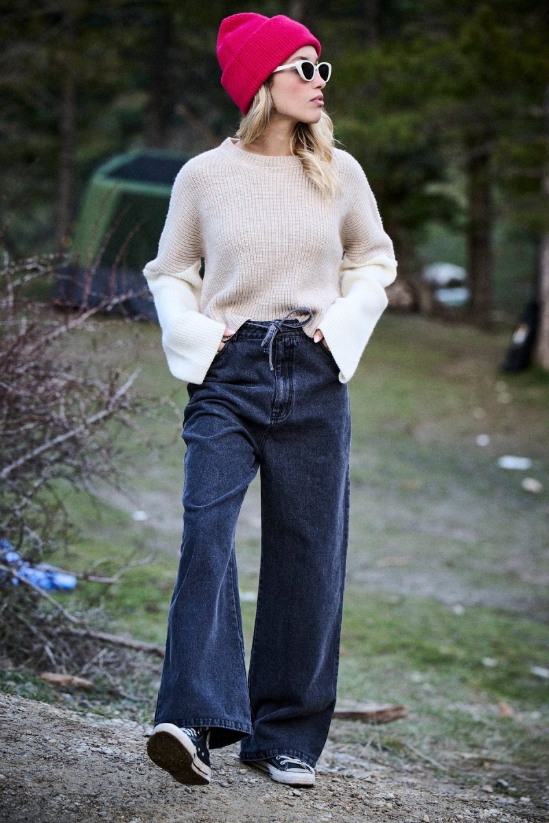 Pantalon Percy DENIM CARBONE - LAUREPLUSMAX Pantalon
