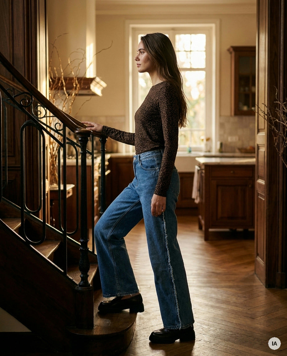 PANTALON PINS - LAUREPLUSMAX Pantalon — Image générée par IA