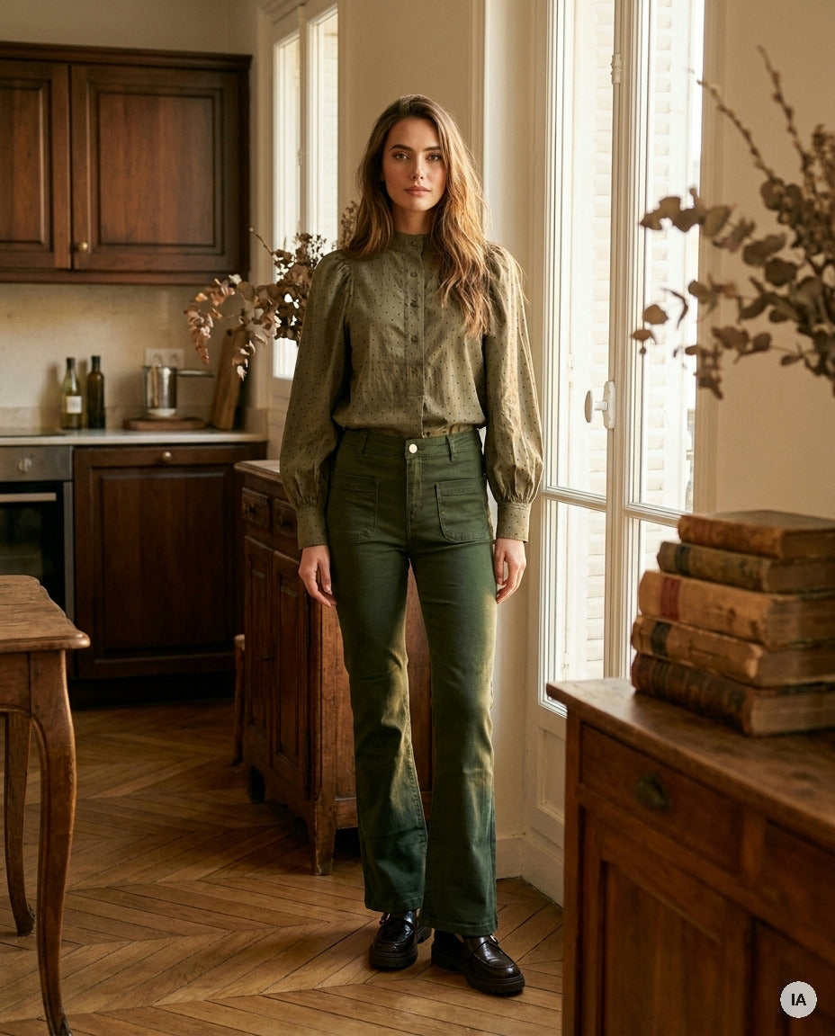 PANTALON SONNY KAKI - LA PETITE ETOILE Pantalon — Image générée par IA