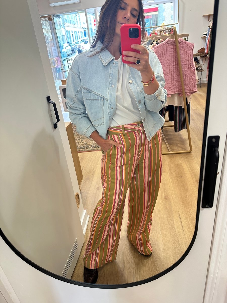 PANTALON VICTORINE KAKI - GARANCE PANTALON