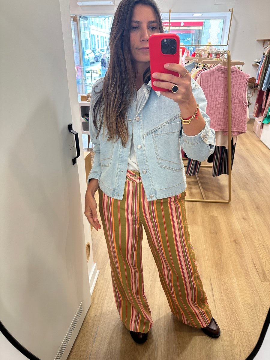 PANTALON VICTORINE KAKI - GARANCE PANTALON