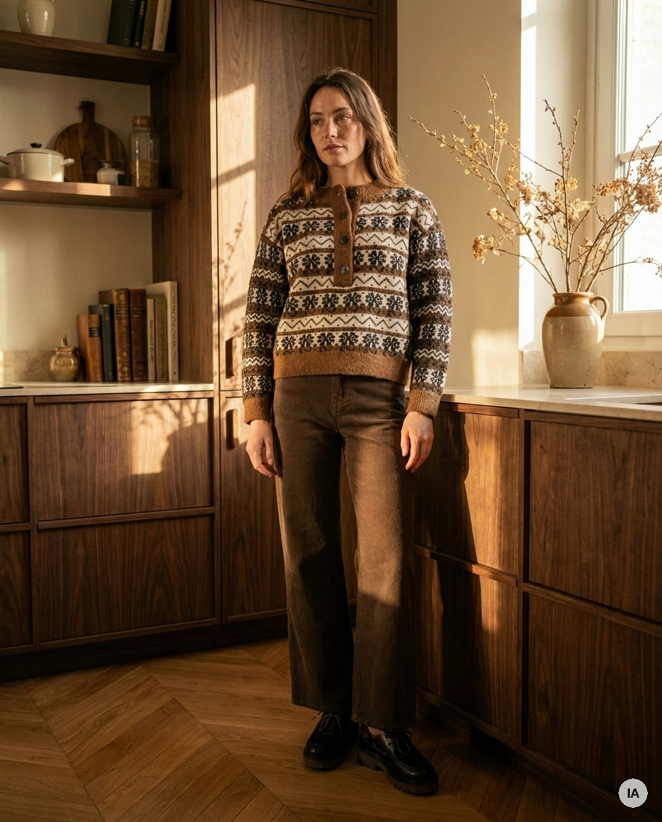 PULL ADELIE CHOCOLAT - ORFEO PULL — Image générée par IA