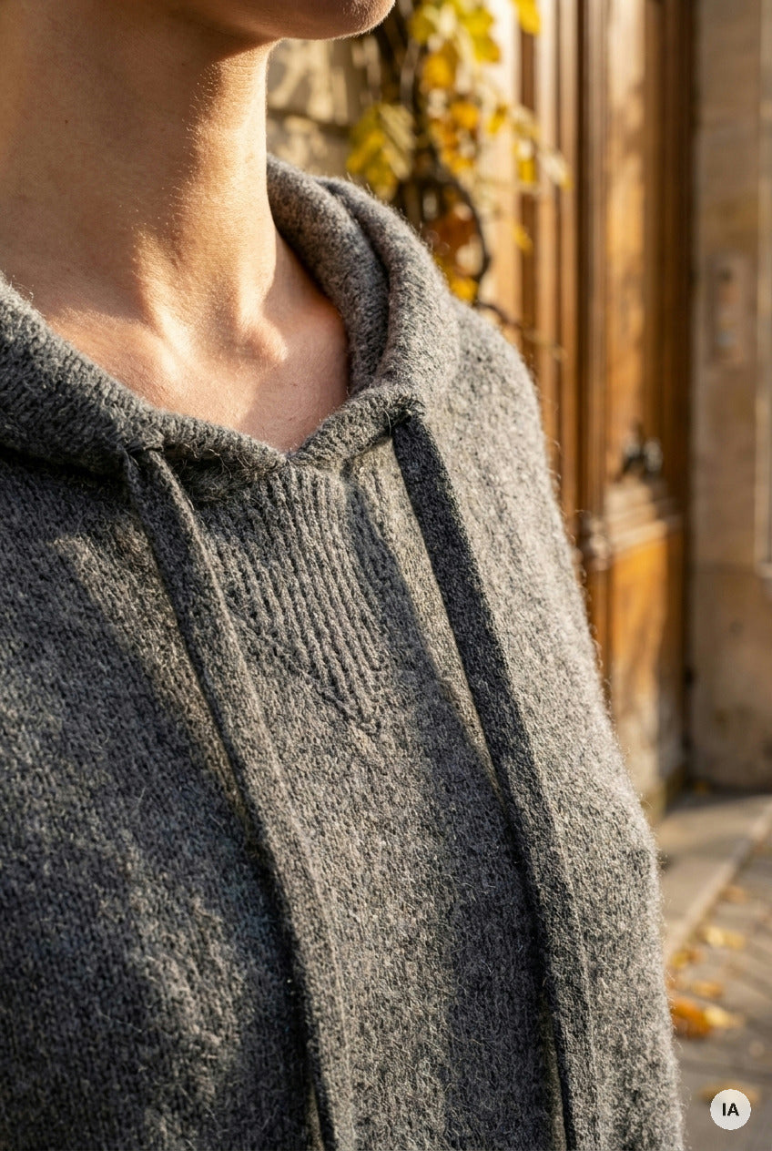 PULL BARTOLA GRIS CHINE - ORFEO Pull — Image générée par IA
