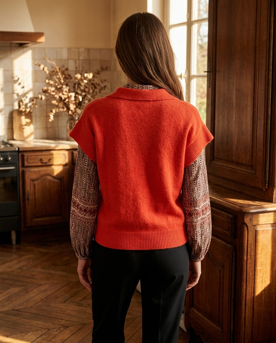 PULL MOTEL ORANGE - MINUIT DOUZE PULL