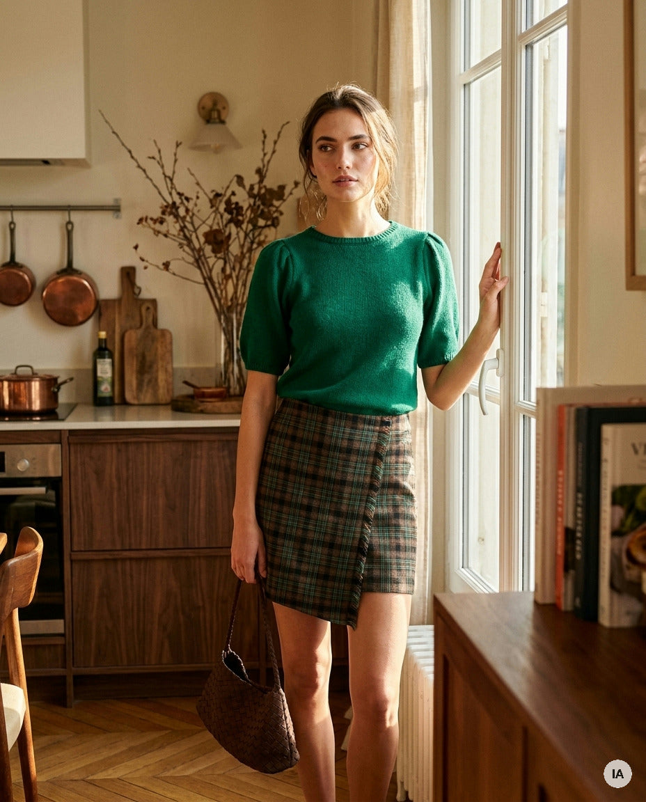 PULL PENELOPE EMERAUDE - MINUIT DOUZE PULL — Image générée par IA