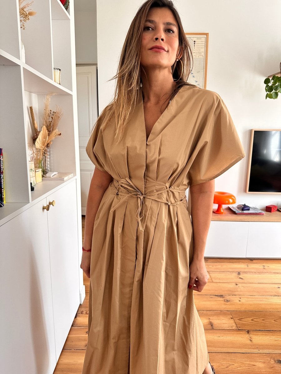 Robe Amelie CAMEL - OPULLENCE Robe