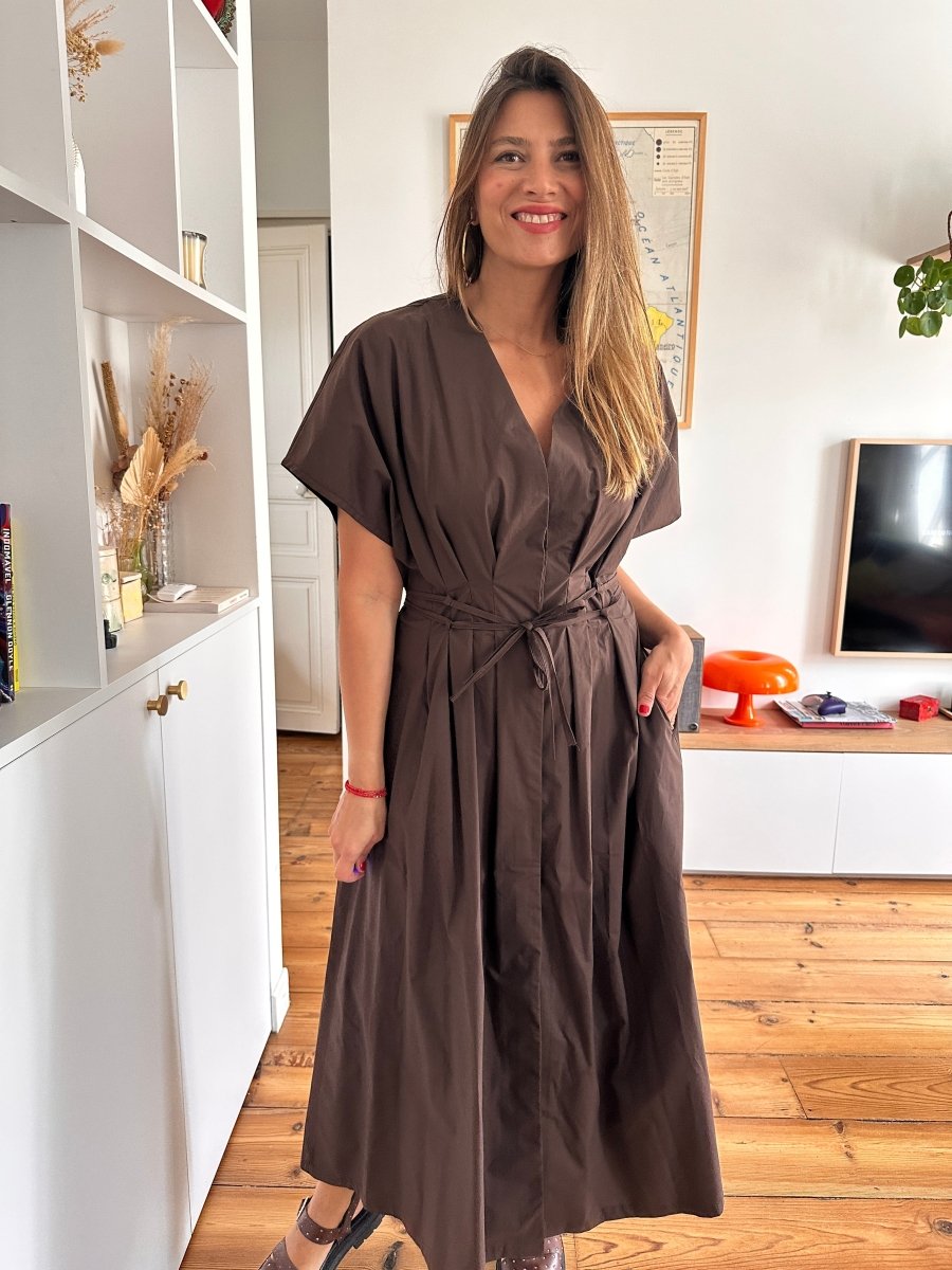 Robe Amelie CHOCO - OPULLENCE Robe