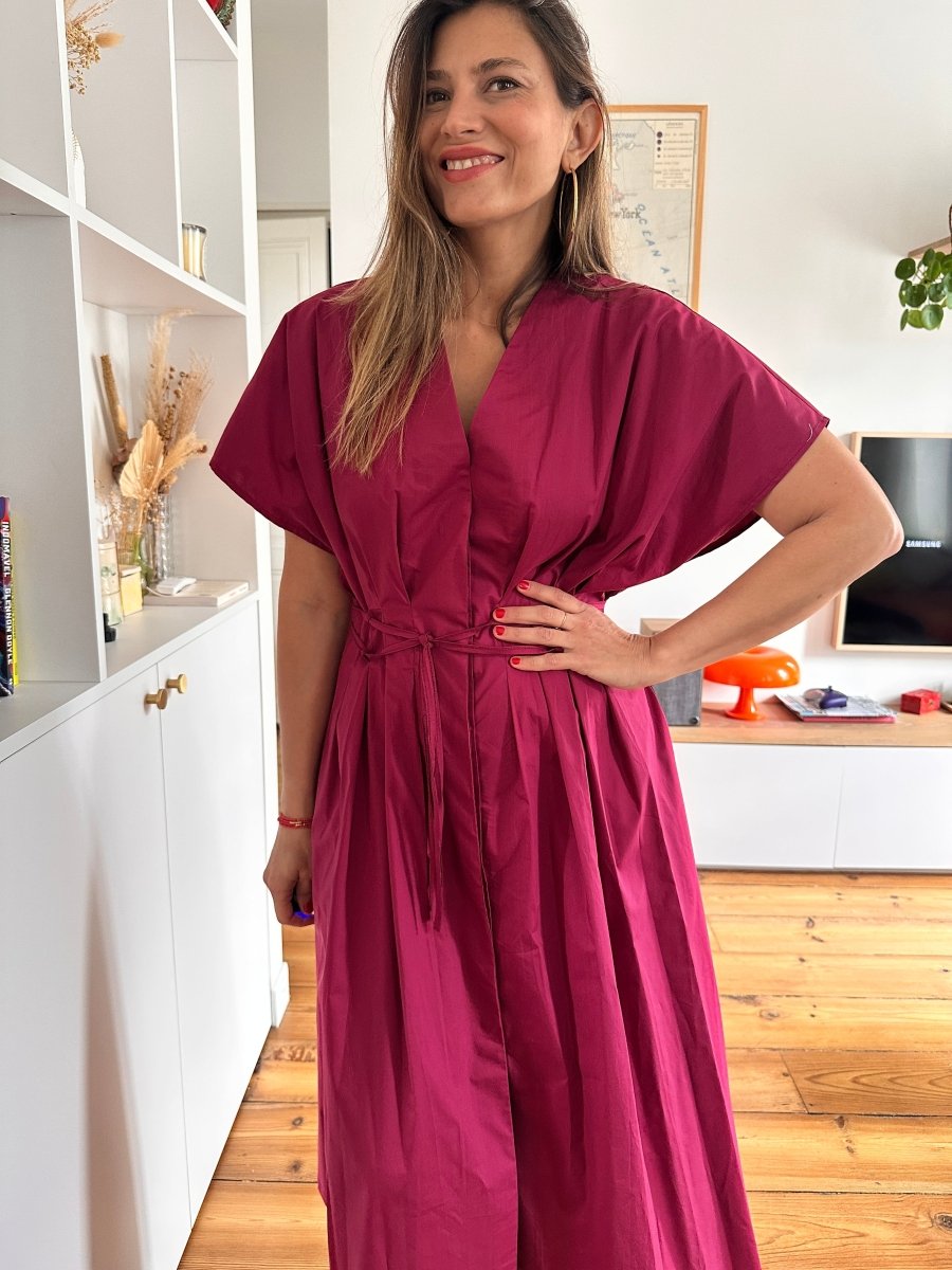 Robe Amelie LIE DE VIN - OPULLENCE Robe