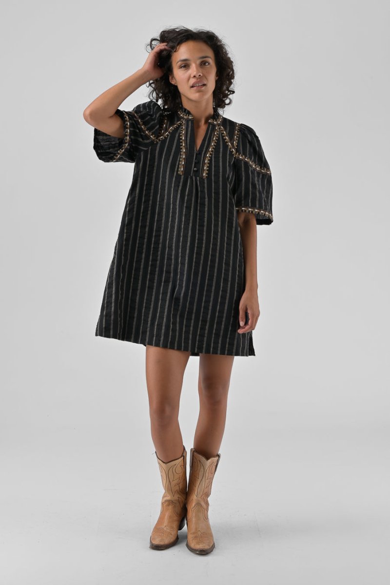 ROBE BRODEE RITA NOIR - ORFEO Robe