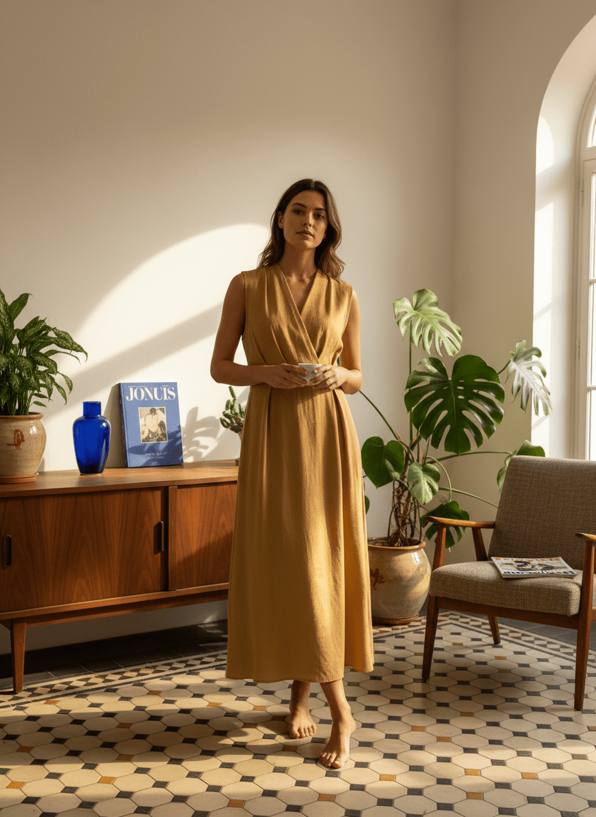ROBE CLOTILDE YELLOW - SEEUSOON Robe