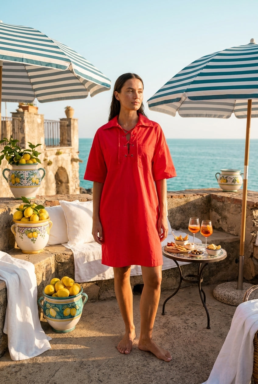 ROBE DINA ROUGE - OPULLENCE Robe