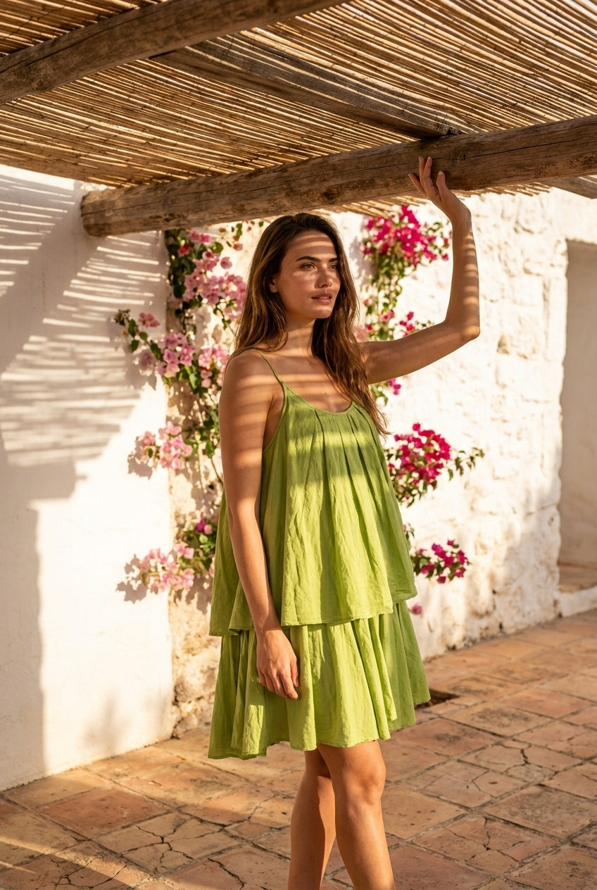 ROBE LAURE VERT - L’ESSENTIEL Robe