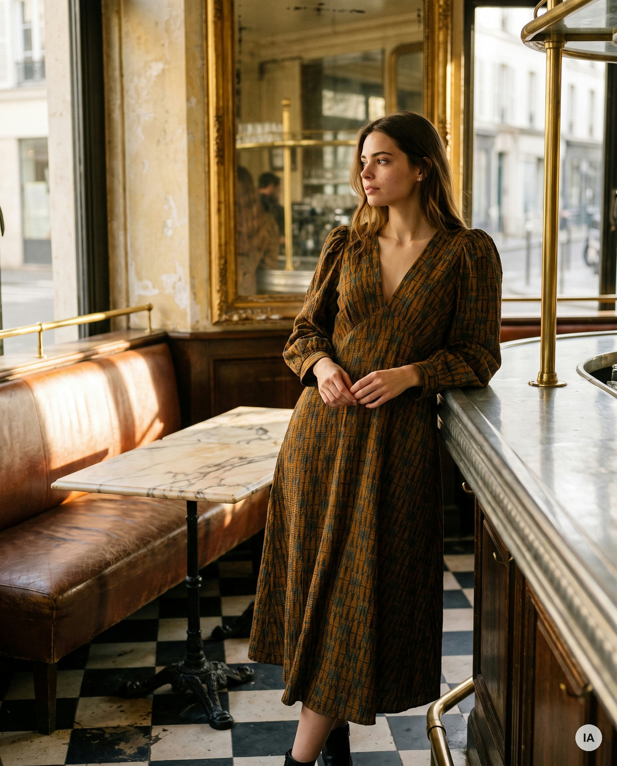 ROBE MANITA JAUNE - RUE DES ABBESSES Robe — Image générée par IA