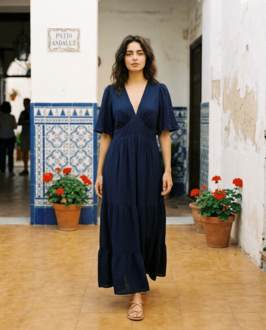 Robe Melissa BLEU - YCOO Robe