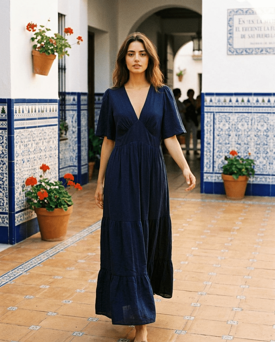 Robe Melissa BLEU - YCOO Robe