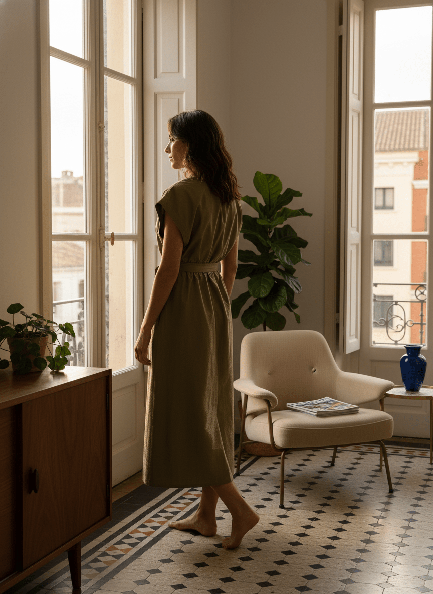 ROBE MERCEDES KAKI - SEEUSOON Robe