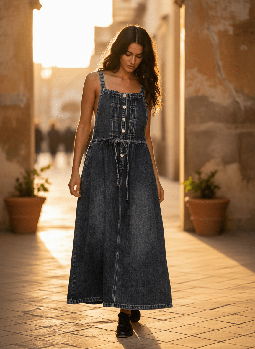 ROBE ZORA BLACK DENIM - ADORE Robe