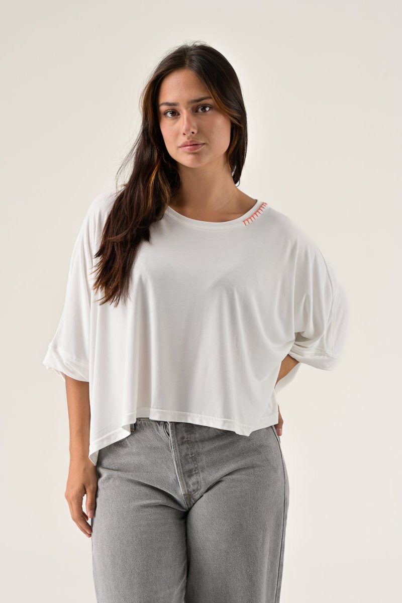 T - SHIRT AMANDINE ECRU - ORFEO T - SHIRT